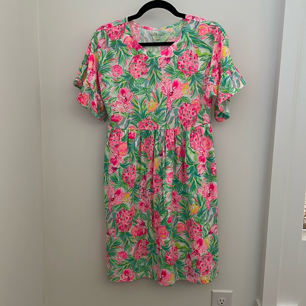 Lilly Pulitzer Tiltson Swing Dress Resort White Pear Necessities XXS